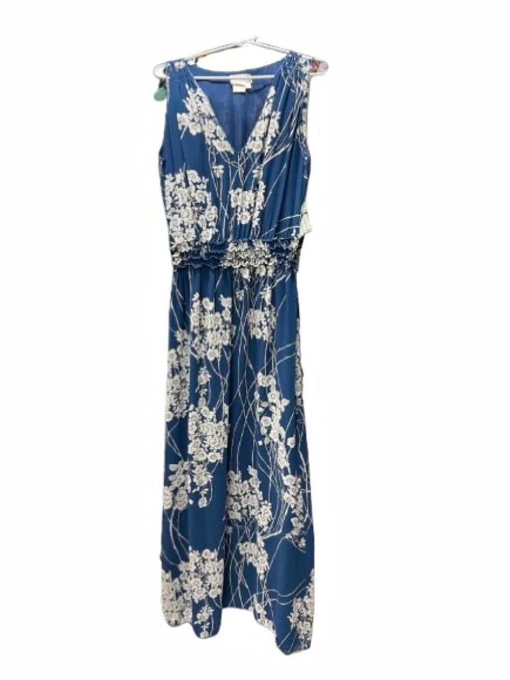 M.S.S.P. Floral Maxi Dress Blue & White Large